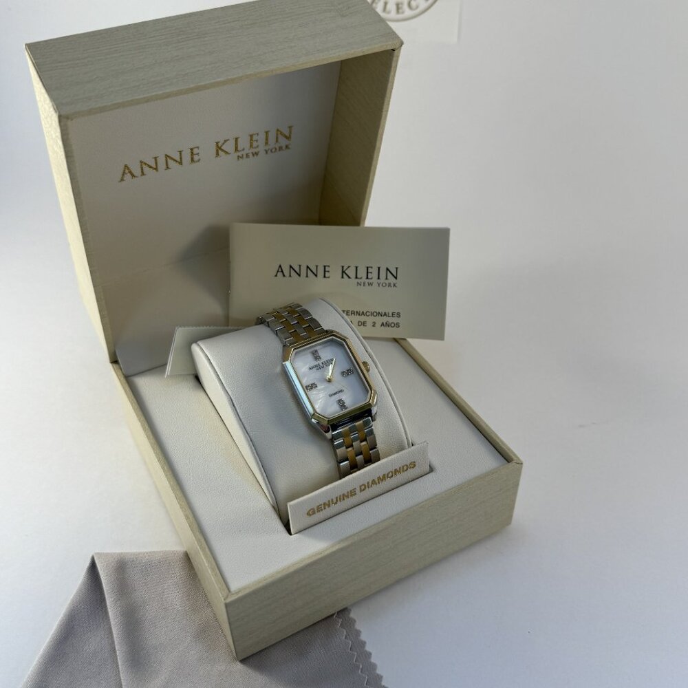 Anne Klein Two-Tone Octagon Women’s Watch 12/7751MPTT – Diamond Accent, NWT